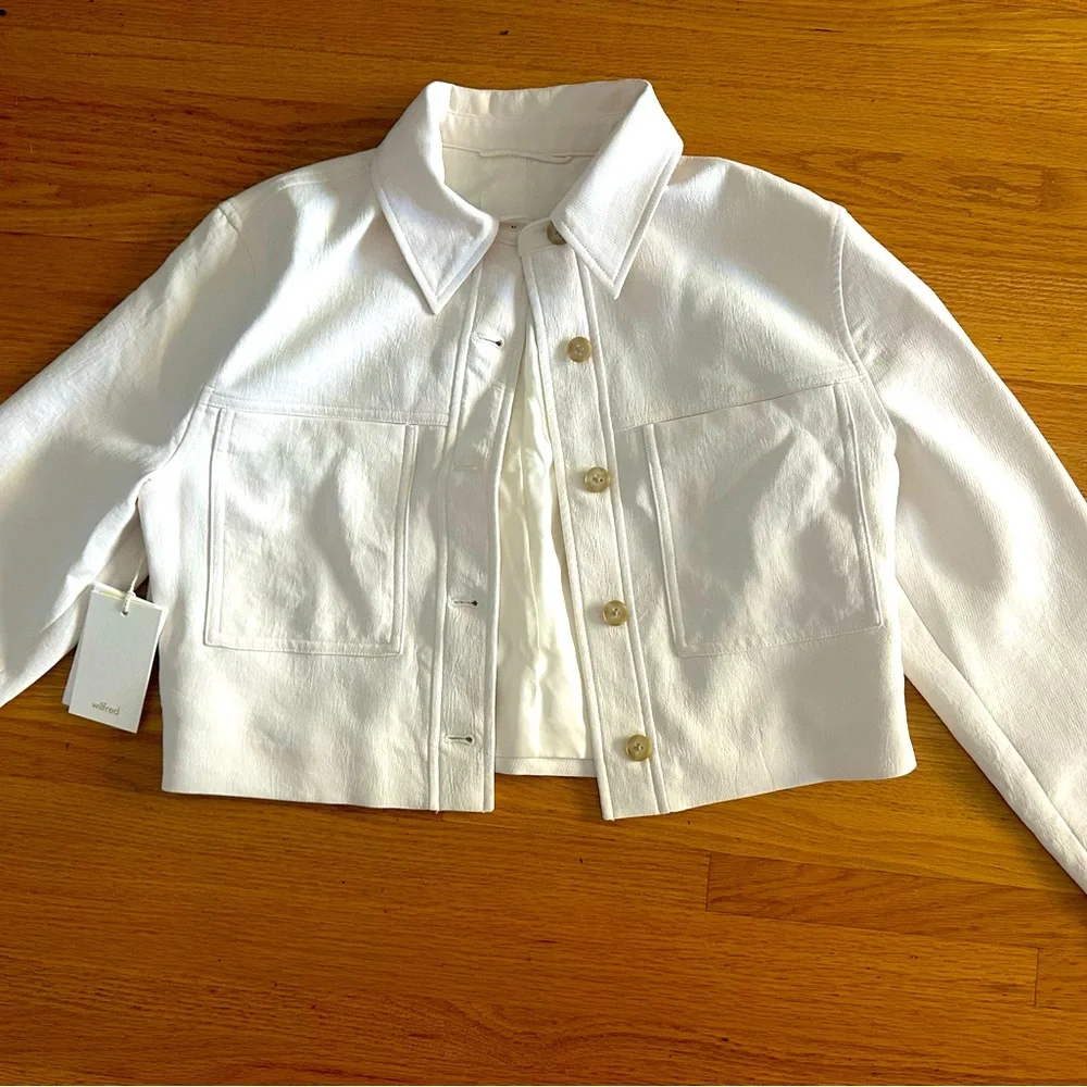 aritzia Cropped Off White / Cream Jacket - Picture 1 of 7